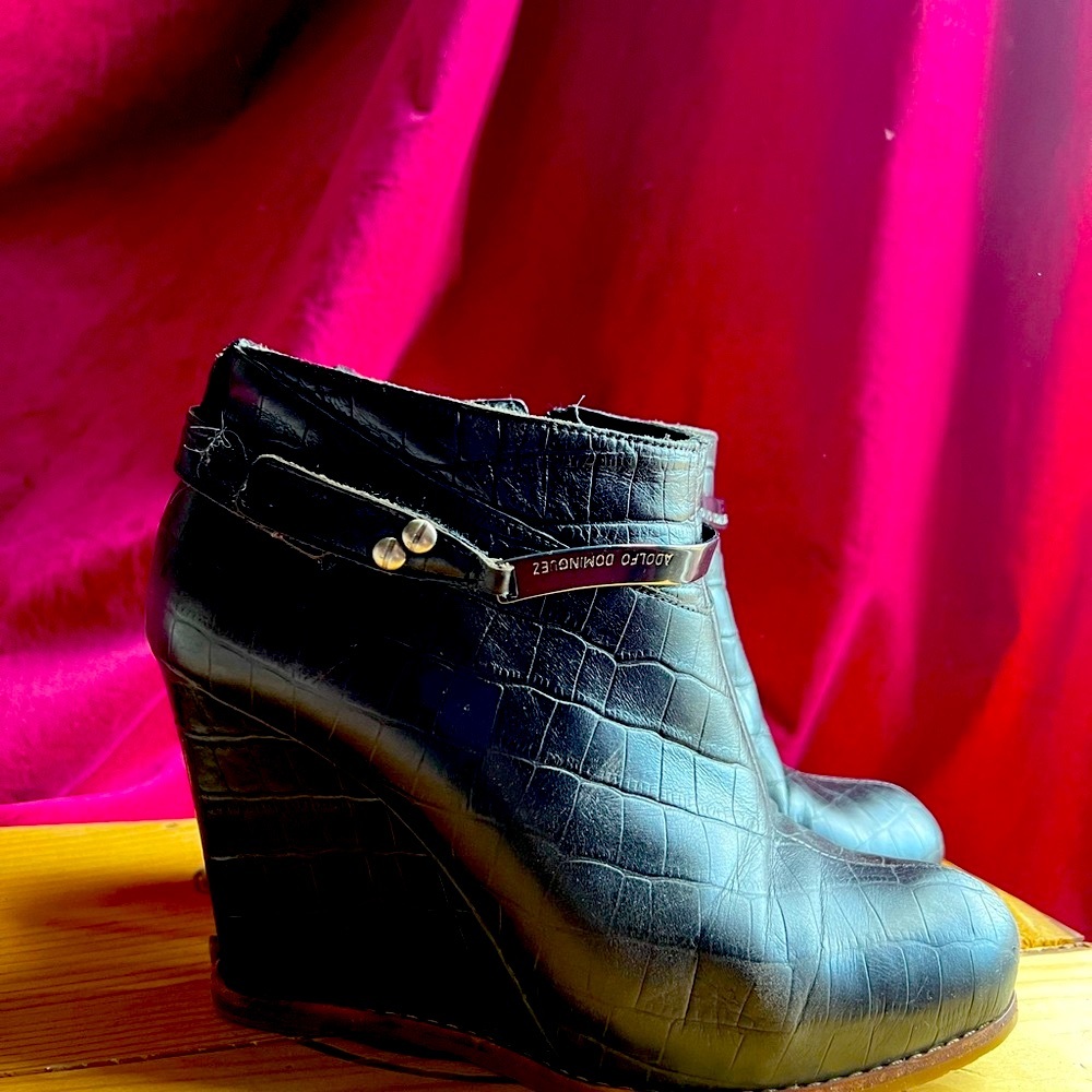 Narciso Rodriguez Brown Wedge Booties